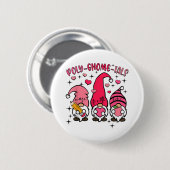 Retro Gnome Wiskunde Docent Valentijnsdag Poly Gno Ronde Button 5,7 Cm (Voorkant /achterkant)