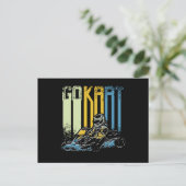 Retro Go Kart Briefkaart (Staand voorkant)