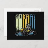 Retro Go Kart Briefkaart (Voorkant / Achterkant)