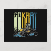 Retro Go Kart Briefkaart (Voorkant)