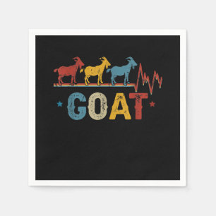 Retro Goat Heart T-shirt Xmas Valentijnsdag Gift Servet