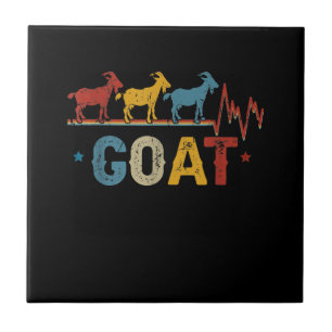 Retro Goat Heart T-shirt Xmas Valentijnsdag Gift Tegeltje