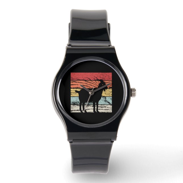 Retro Goat Horloge (Voorkant)