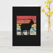 Retro Goat Kaart (Gele Bloem)