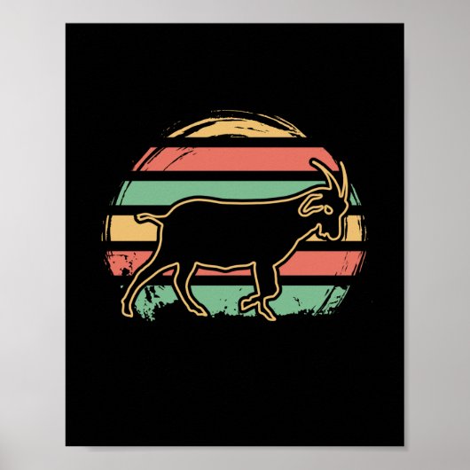 Retro Goat Poster (Voorkant)