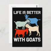 Retro Goats Animal Humor Goat Fan Briefkaart (Voorkant / Achterkant)