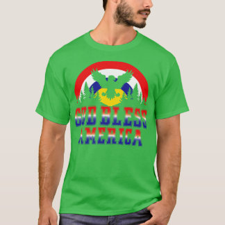 Retro God Bless America 4 juli T-shirt