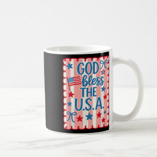 Retro God Bless America Amerikaanse Vlag Christeli Koffiemok