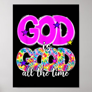 Retro God Is Goed De Hele Tijd Aanbidding Christel Poster