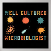 Retro goed gekweekte microbioloog poster (Voorkant)