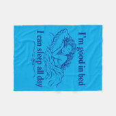 Retro Goed In Bed Kan Slaapdag Funny Slaap Fleece Deken (Voorkant (Horizontaal))
