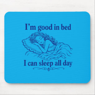 Retro Goed In Bed Kan Slaapdag Funny Slaap Muismat