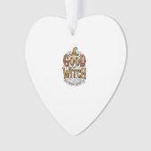 Retro Goede Heks Halloween Typografie Ontwerp_1 Ornament (voorkant)