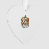 Retro Goede Heks Halloween Typografie Ontwerp_1 Ornament (voorkant)