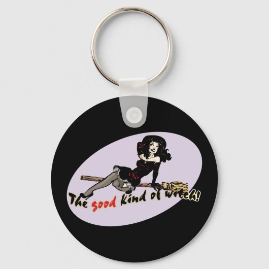 Retro Goede Soort Heks Sleutelhanger (Voorkant)