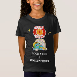 Retro Goede Vibes Aarde Karakter T-shirt