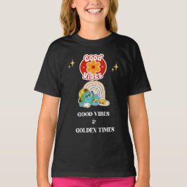 Retro Goede Vibes Aarde Karakter T-shirt