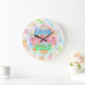 Retro Goede Vibes Alleen  Kleuren Grote Klok (Huis)