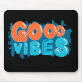 Retro Goede Vibes Alleen Typography Muismat (Voorkant)