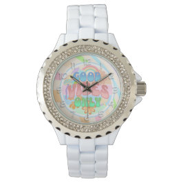Retro Goede Vibes Alleen Vintage Kleuren Horloge