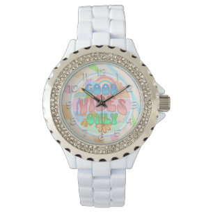 Retro Goede Vibes Alleen Vintage Kleuren Horloge