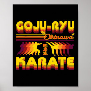 Retro Goju-ryu Karate Design Zomer Outfit voor KAR Poster