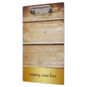 Retro Gold Badge Beige Bamboo Textielpatroonclip Klembord (Links)