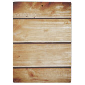 Retro Gold Badge Beige Bamboo Textielpatroonclip Klembord (Achterkant)