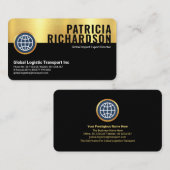 Retro Gold Black Layers CEO Visitekaartje (Voorkant / Achterkant)