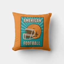 Retro  Gold Blue American Football
