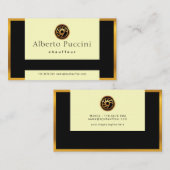 Retro Gold Border Stijlvol Trek Tab Chauffeur omla Visitekaartje (Voorkant / Achterkant)