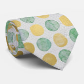 Retro Gold, bruine en Blauwgroen Stippen Mannen Stropdas (Opgerold)