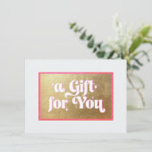 Retro Gold cadeaubon (Staand voorkant)