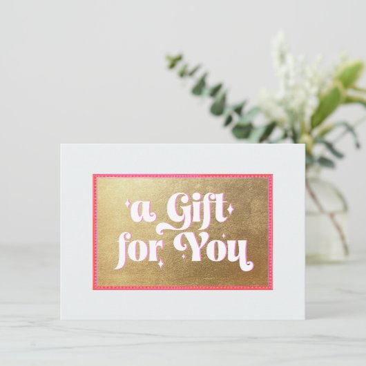 Retro Gold cadeaubon (Staand voorkant)