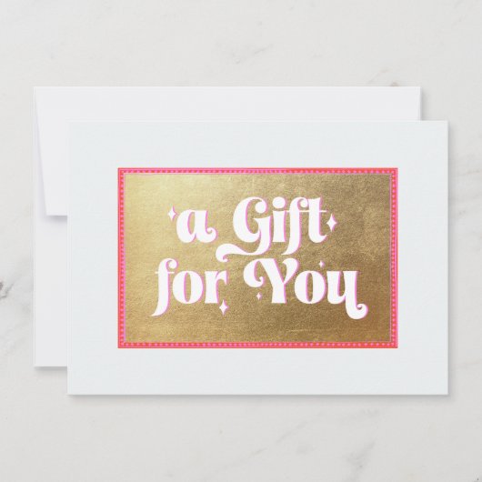 Retro Gold cadeaubon (Voorkant)