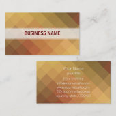 Retro Gold Diamond Pattern Visitekaartje (Voorkant / Achterkant)