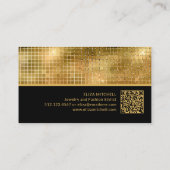 Retro Gold Disco Ball Mirror | QR-code Visitekaartje (Achterkant)