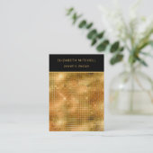 Retro Gold Disco Glam | Oorbel Display Kaart Visitekaartje (Staand voorkant)