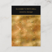 Retro Gold Disco Glam | Oorbel Display Kaart Visitekaartje (Voorkant)