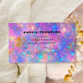 Retro Gold Fire Opal Stone Afspraakkaart Visitekaartje