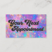 Retro Gold Fire Opal Stone Afspraakkaart Visitekaartje (Voorkant)