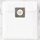 Retro Gold Floral Monogram Envelope zegels (Tas)
