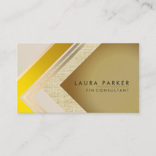 Retro Gold Geometrical Finance Moderne Elegant Visitekaartje