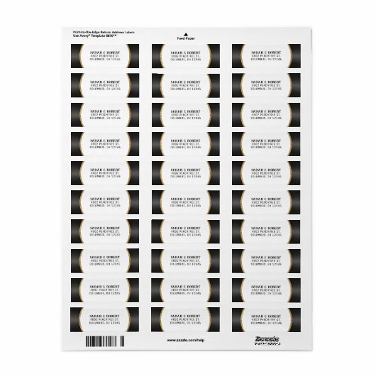 Retro Gold Glitter Vinyl Record Bruiloft Etiket (Full Sheet)