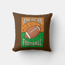 Retro  Gold Green American Football