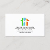 Retro Gold Handyman Tools Motief Visitekaartje (Achterkant)