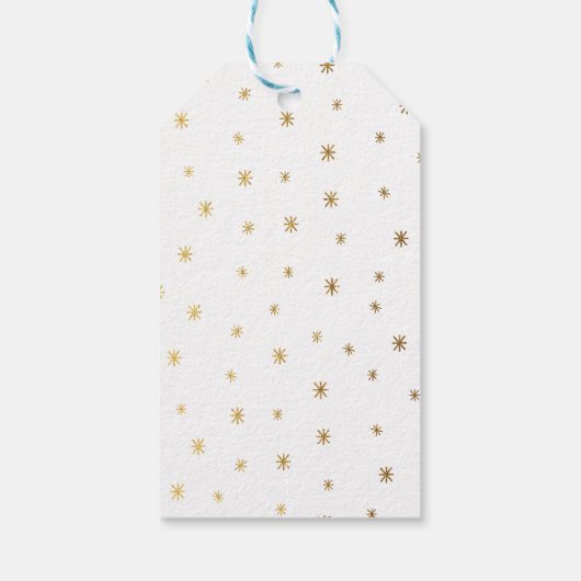 Retro Gold Happy Holiday Script Gift Label Cadeaulabel (Achterkant)