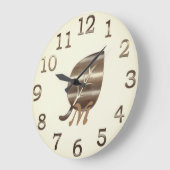 Retro Gold Holiday Vibe Grote Klok (Hoek)