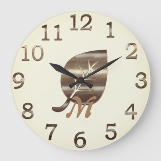 Retro Gold Holiday Vibe Grote Klok (Voorkant)