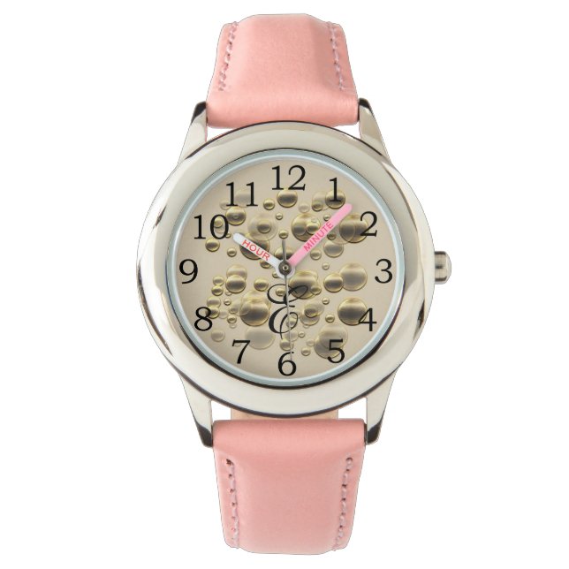 Retro Gold Holiday Vibe Horloge (Voorkant)